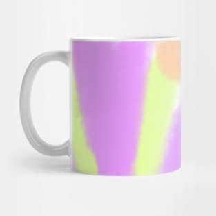 Pink purple green watercolor abstract art Mug